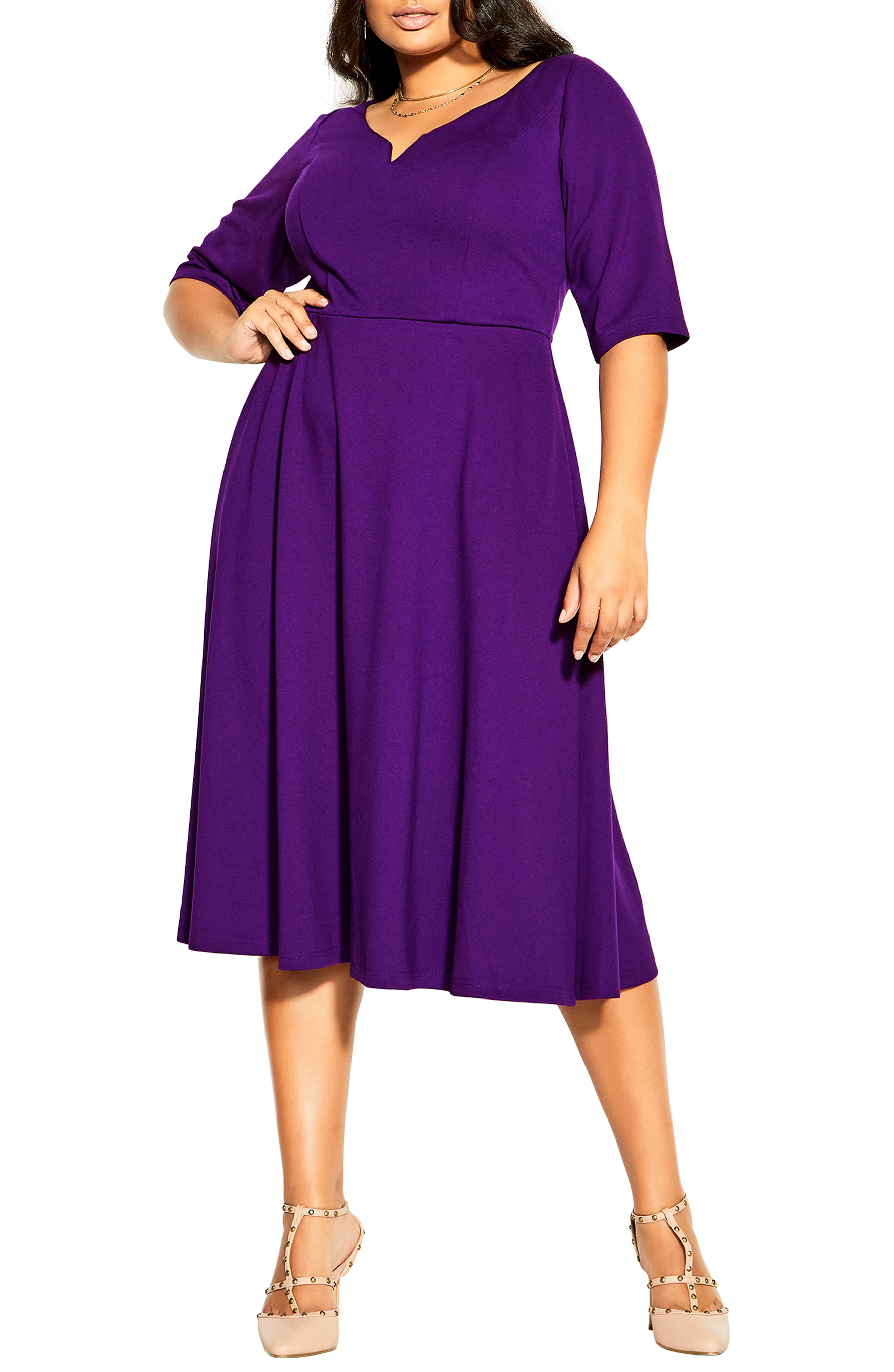 purple dresses for women